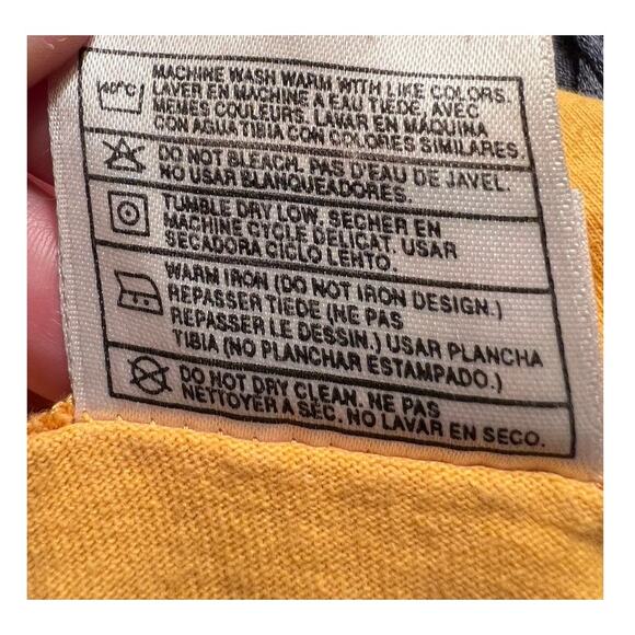 Vintage Nike Tank Top Made in Mexico Size L Yellow Front Back Graphic Retro Soft - Picture 8 of 10